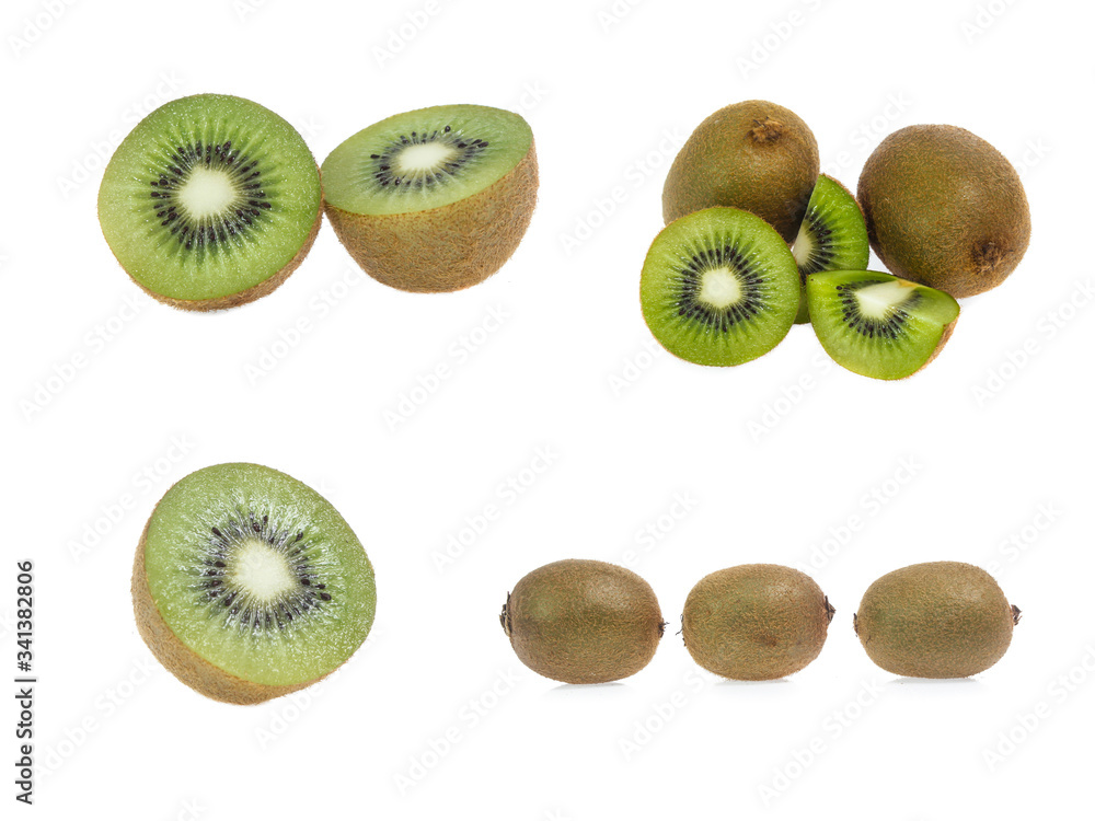 Fototapeta premium set of kiwi isolated on white background