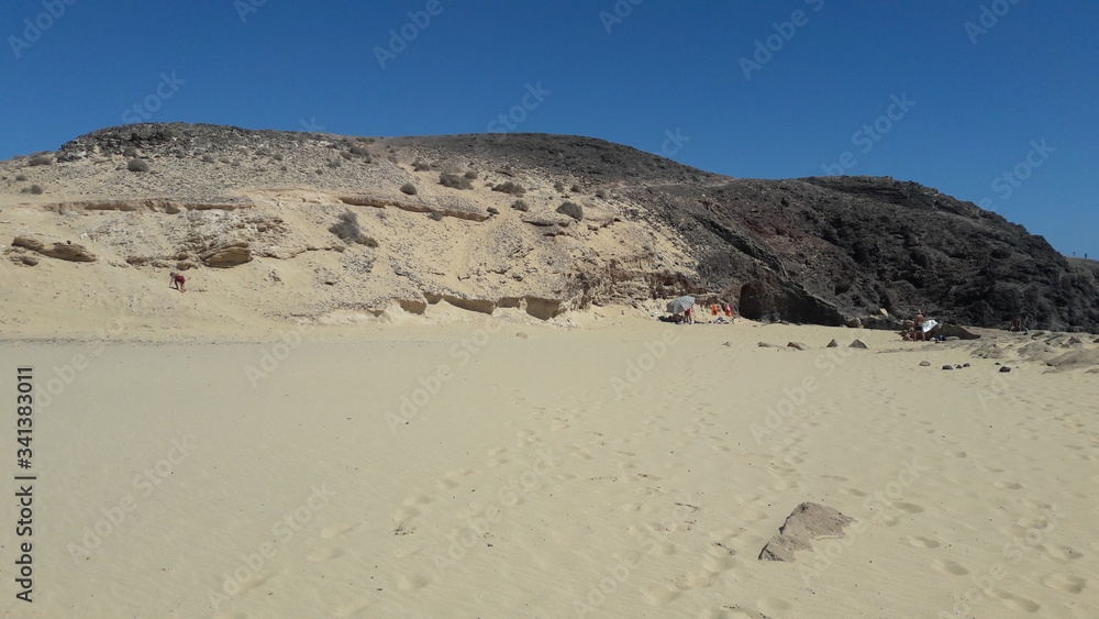 sand dunes in  lanzarote
