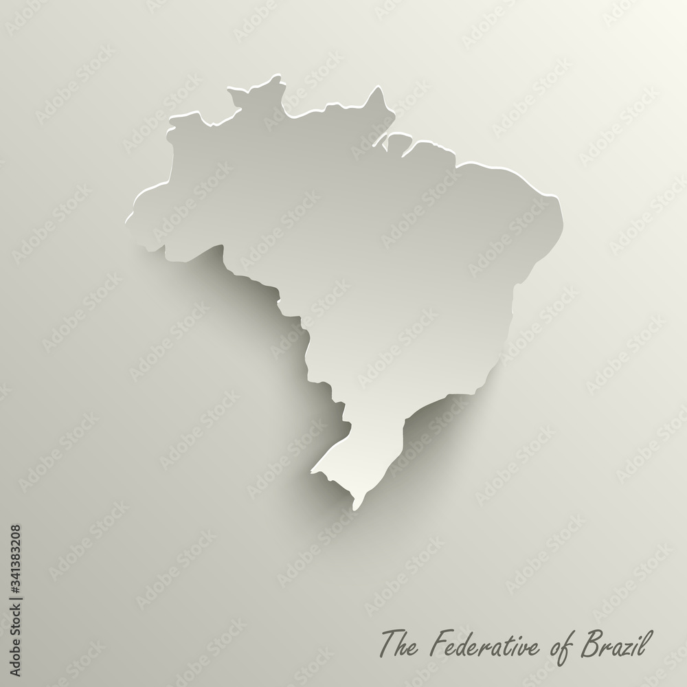 Abstract design map the Federative Republic of Brazil template