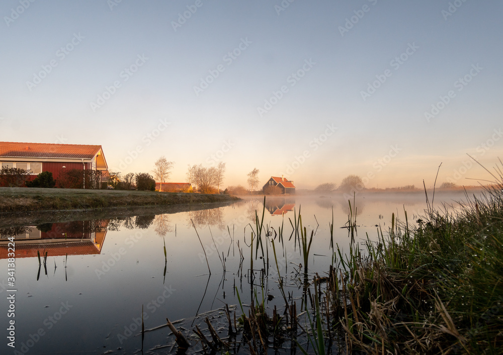 Fototapeta premium sun mood in denmark, sunrise, germany