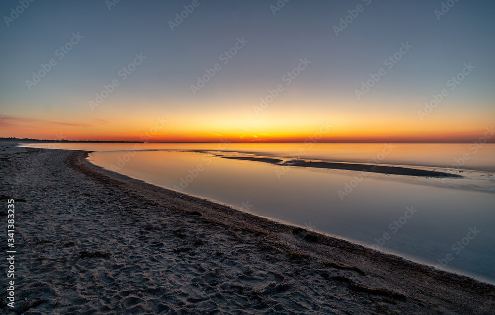 sun mood in denmark, sunrise, germany