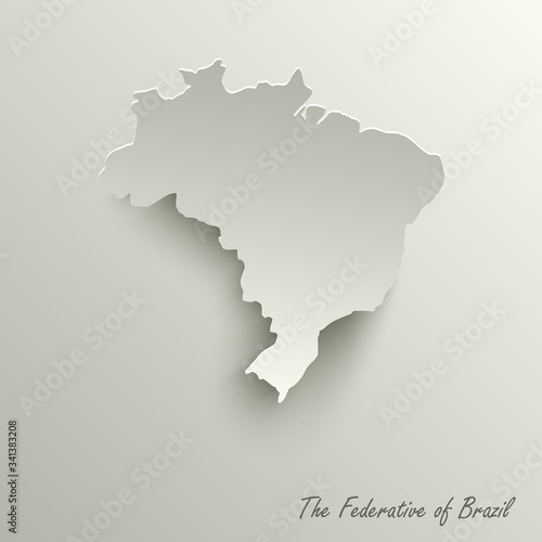 Abstract design map the Federative Republic of Brazil template