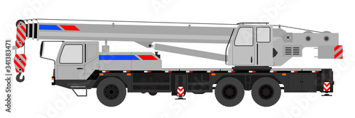 Crane Silhouette on a white background.