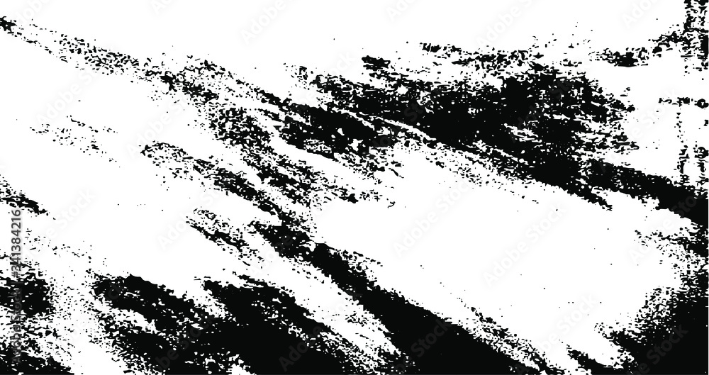 Naklejka premium Vector brush sroke texture. Distressed uneven grunge background. Abstract distressed vector illustration. Overlay over any design to create interesting effect and depth. Black isolated on white. EPS10