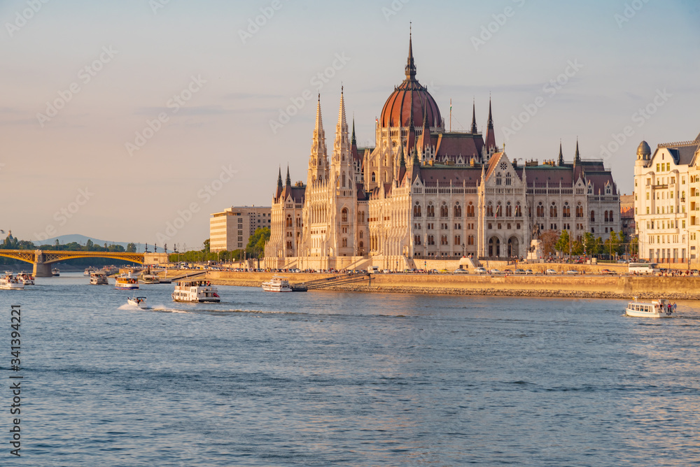 Obraz premium urban panorama of the city of Budapest in Hungary