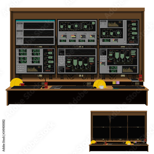 isolate engineering workstation on white background.