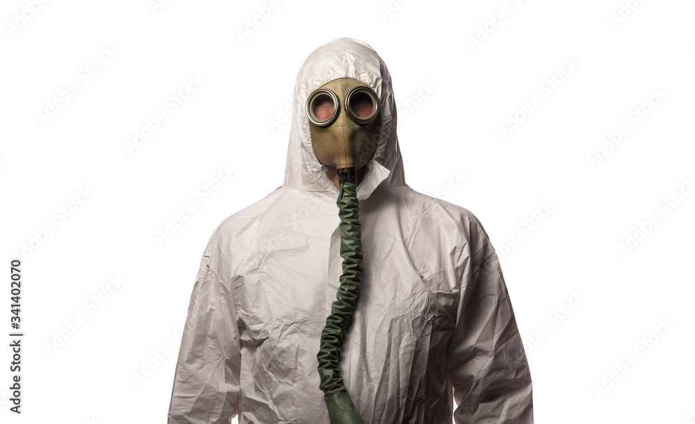 male doctor in white overalls on a white background male doctor in white overalls on a white background