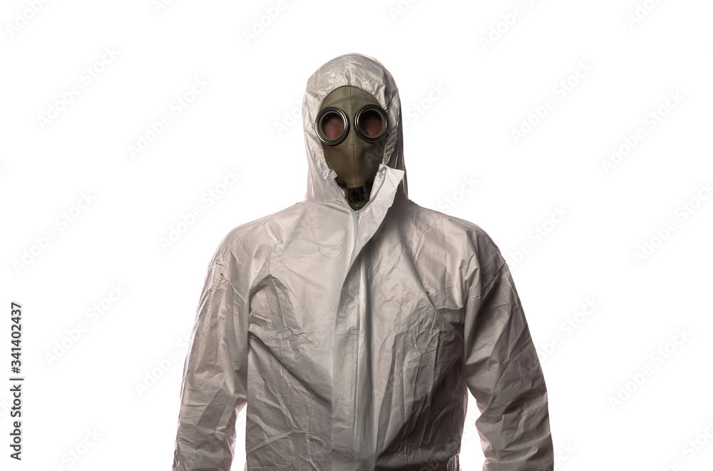 male doctor in white overalls on a white background male doctor in white overalls on a white background
