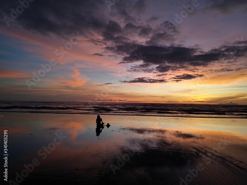 sunset on the beach