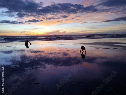 sunset on the beach