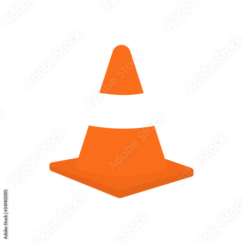 Fotografiet Traffic cone vector stock illustration isolated on white background