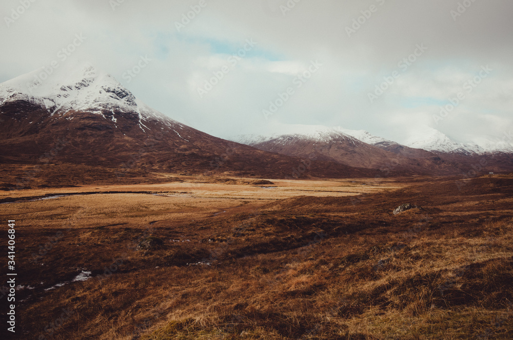 mountain landscape with clouds - Scotland mountain landscape with clouds - Scotland