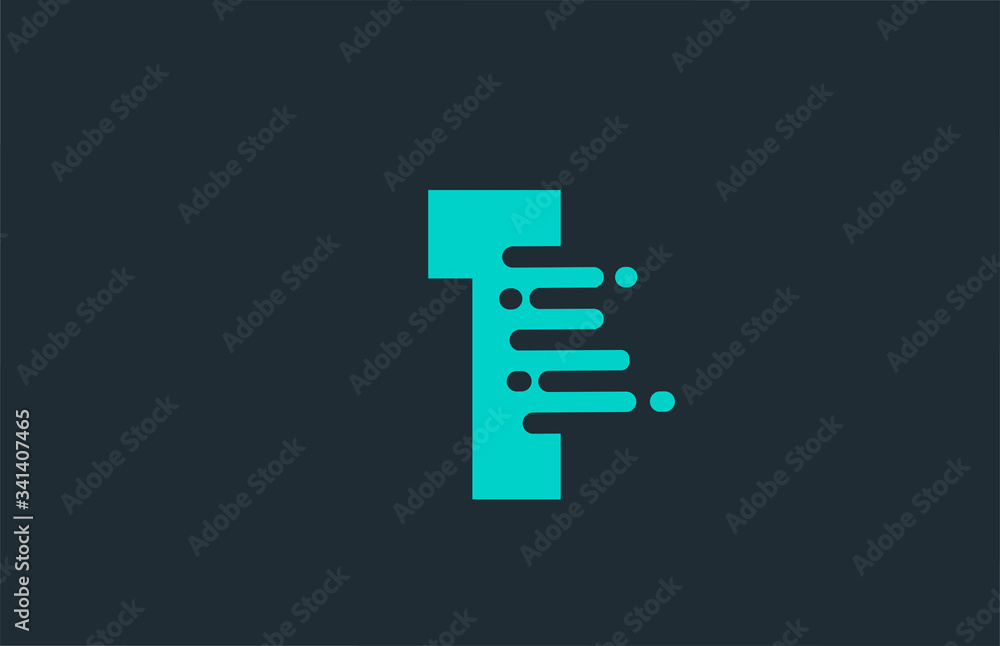 1 one blue number logo icon with line design for company and business