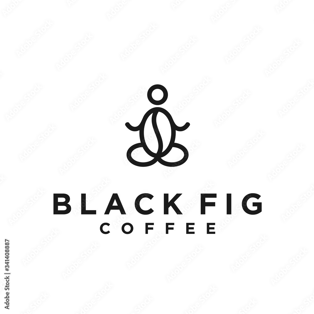 coffee yoga logo vector designs coffee yoga logo vector designs