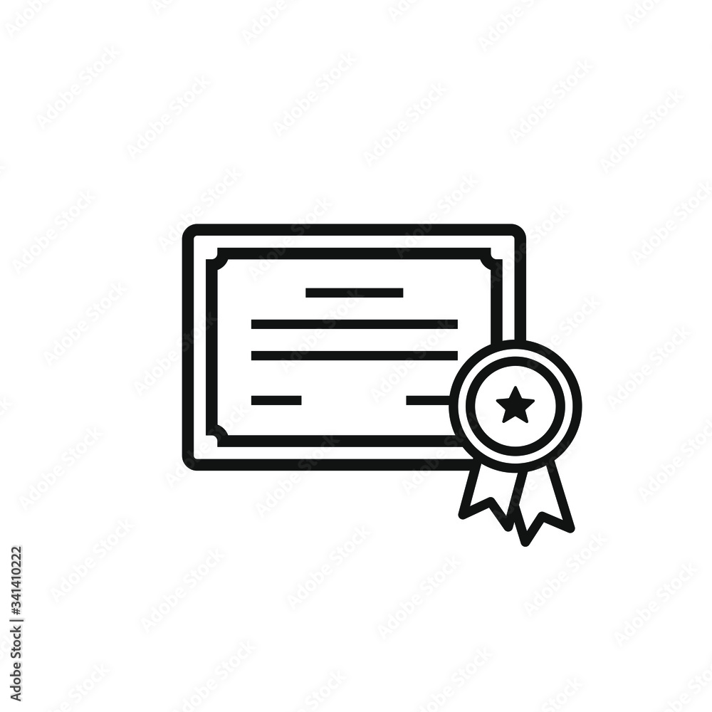 certificate icon,medals icon for websites and apps, award icon on white background. Flat line vector illustration certificate icon,medals icon for websites and apps, award icon on white background. Flat line vector illustration