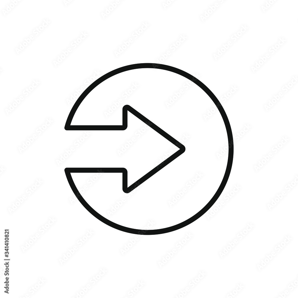 right arrow icon with outline style design right arrow icon with outline style design