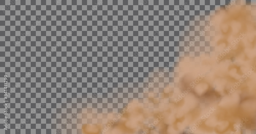 Dust cloud or dry sand flying ,road dust cloud with particles with dirt ...