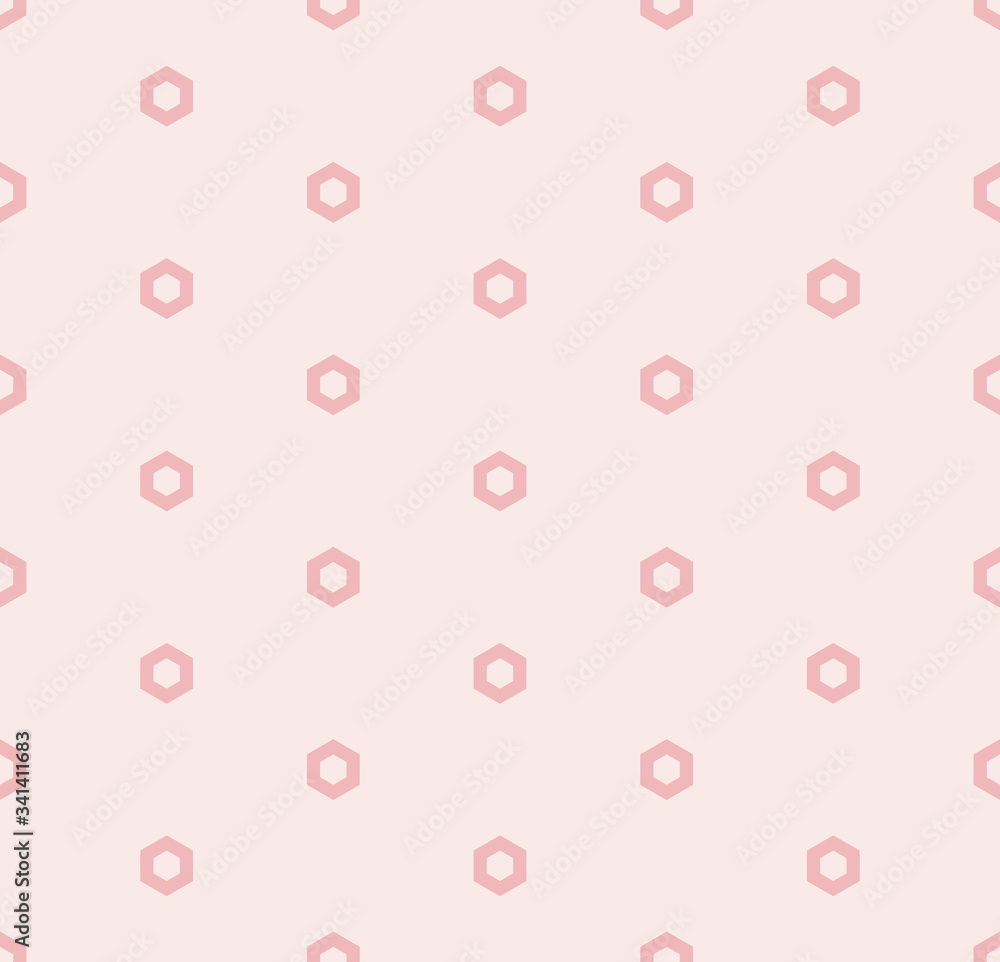 Cute baby pattern. Minimalist pink seamless background. Delicate abstract geometric ornament with small hexagons. Simple elegant texture in pastel colors. Design for decor, fabric, clothing, wrapping Cute baby pattern. Minimalist pink seamless background. Delicate abstract geometric ornament with small hexagons. Simple elegant texture in pastel colors. Design for decor, fabric, clothing, wrapping