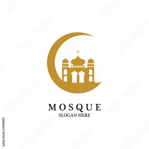 Mosque icon vector Illustration design template