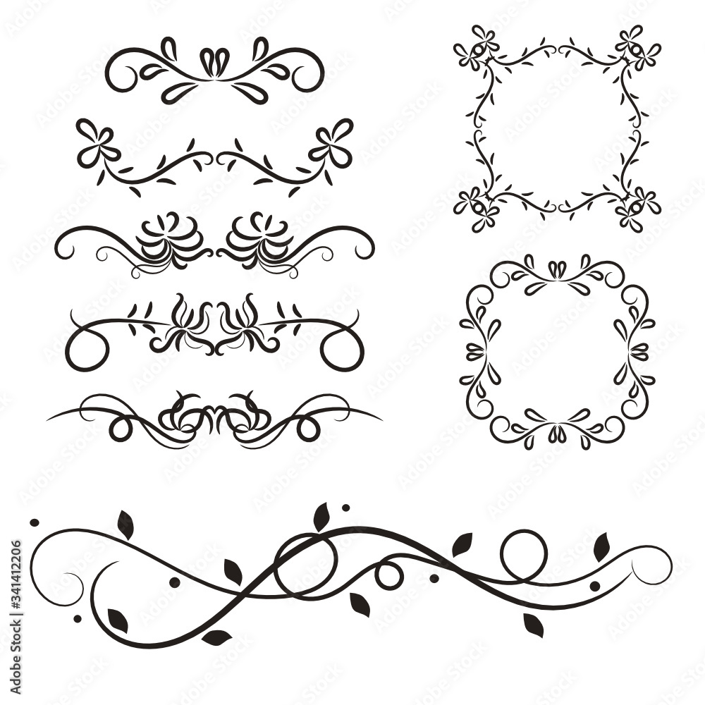 set of decorative elements for design