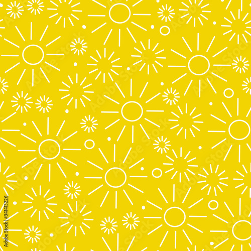seamless floral sunshine repeat pattern
