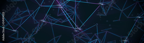 Geometry network concept background Panoramic