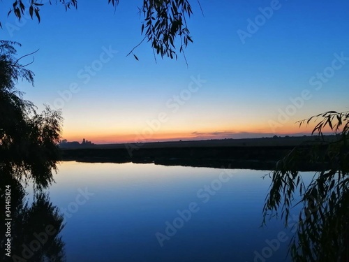 sunset on the lake