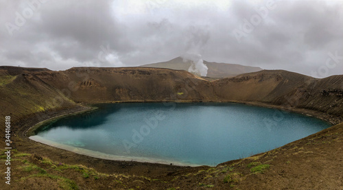 Krafla Viti crater (lake Myvatn) in Skútustaðahreppur