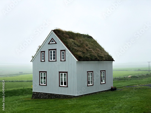 Gilsstofa - one of the typical turf houses in Glaumbær, Iceland © nicolecedik