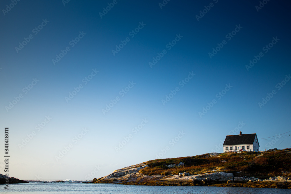 House overlooking Ocean at Peggy's Cove, Nova Scotia