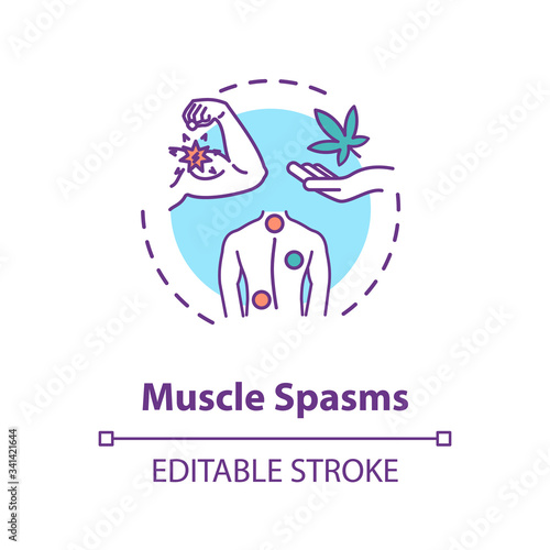 Muscle spasms concept icon