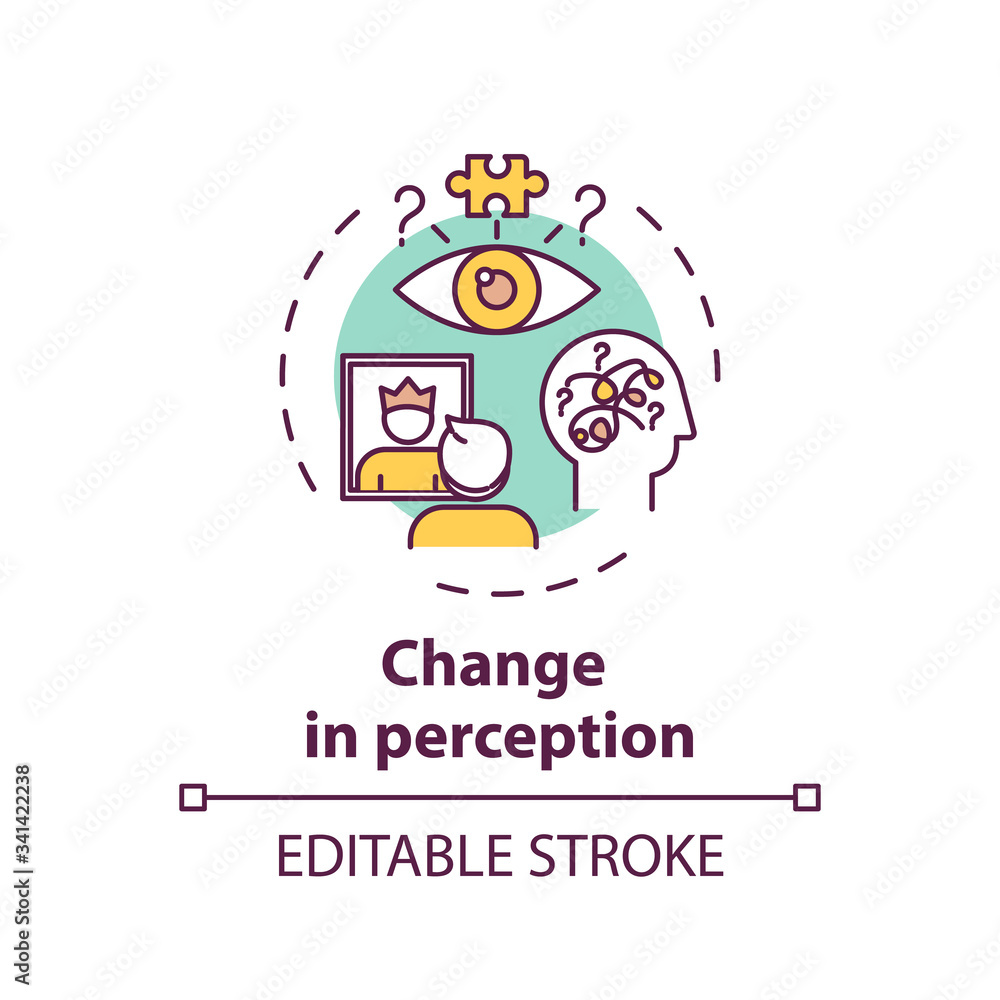 Change in perception concept icon