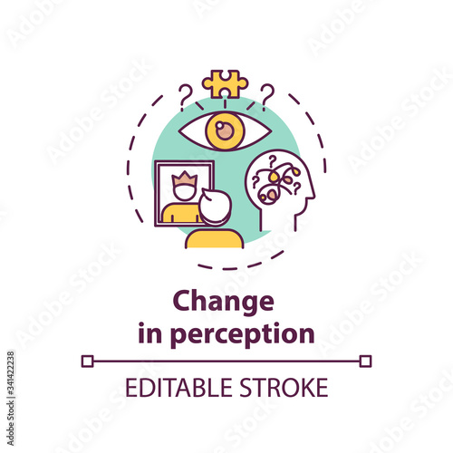 Change in perception concept icon