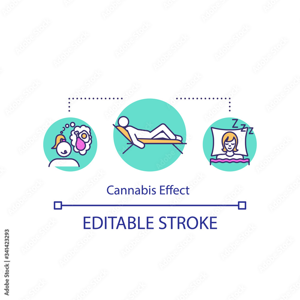Cannabis effect concept icon