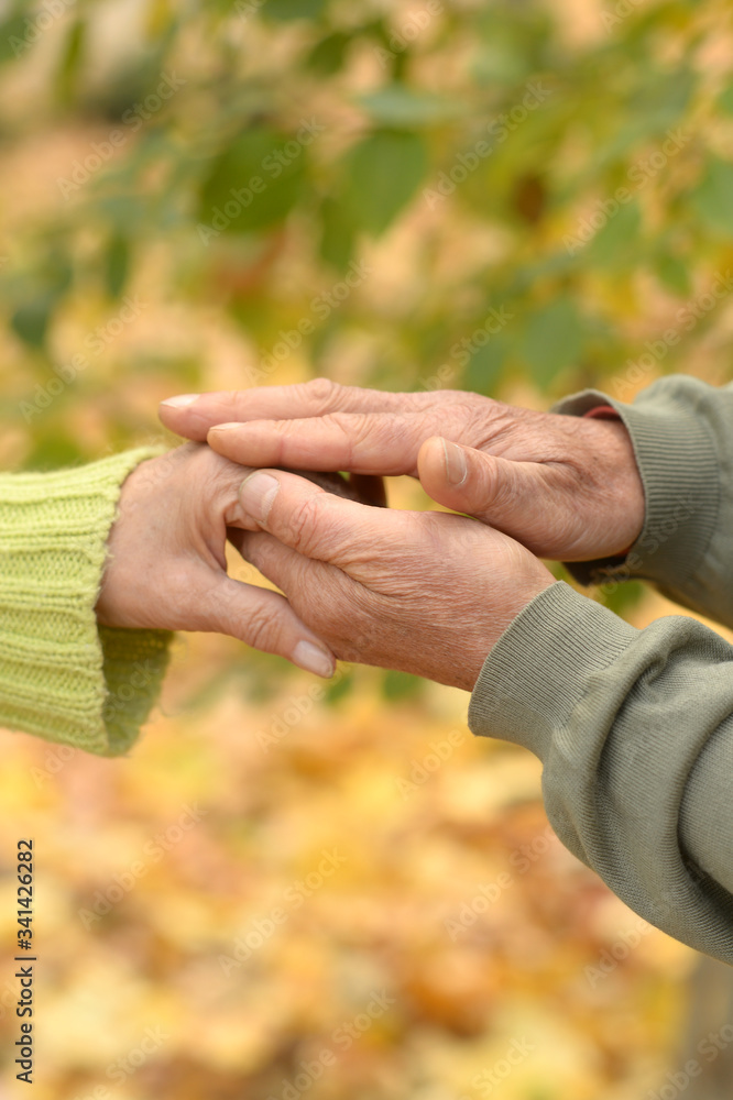 Portrait of couple holding hands, close up Portrait of couple holding hands, close up
