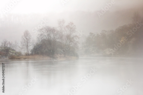 Foggy Islands on the River