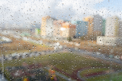 Rain droplets on a window