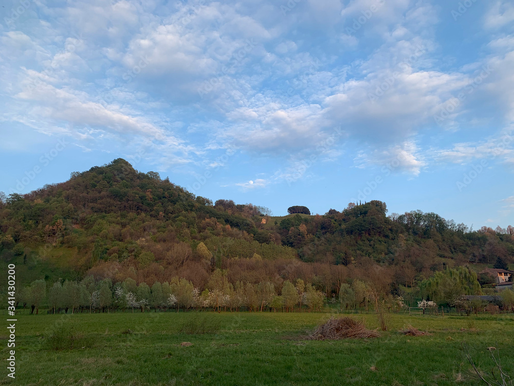 Fototapeta premium autumn landscape with mountains