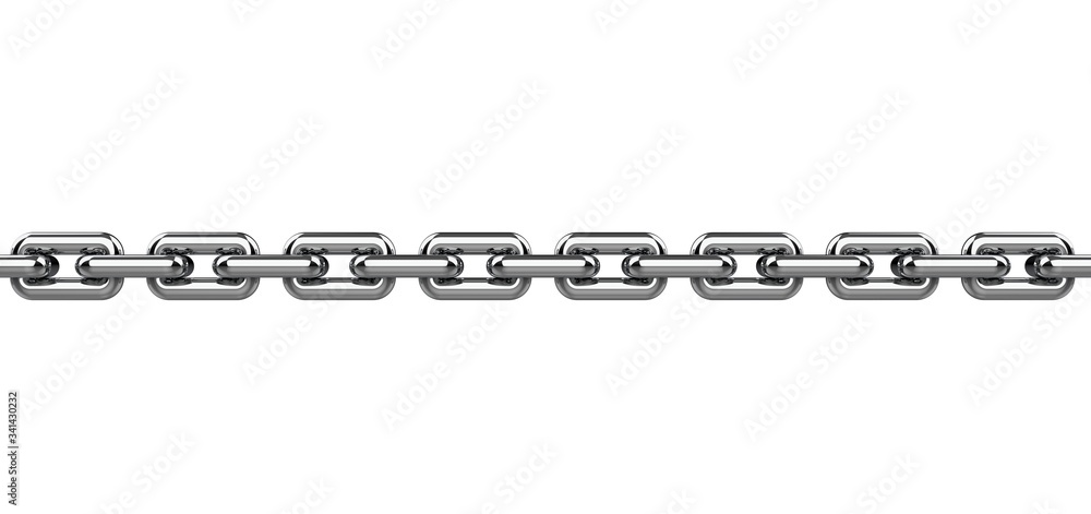 Chain isolated on white background. 3D Illustration. Chain isolated on white background. 3D Illustration.