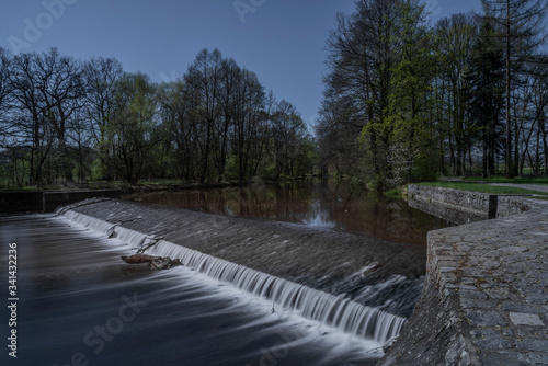 Weir on Blanice river near Bavorov town in south Bohemia photo