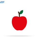 apple icon isolated flat. apple fruits vector design,