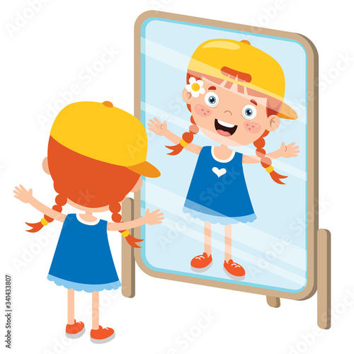 Little Kid And Colorful Clothes