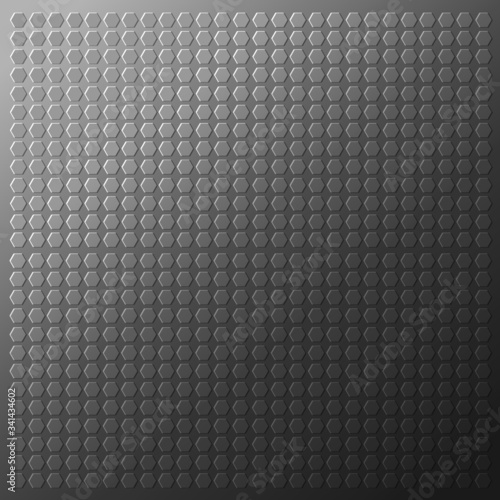 Pattern hexagon abstract gray background, metallic, gradient, wallpaper, vector, geometric design, illustration,