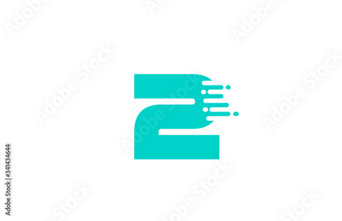 2 number logo icon for business and company
