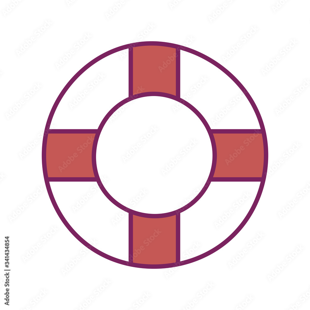 Isolated striped float line and fill style icon vector design Isolated striped float line and fill style icon vector design