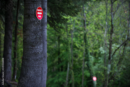 panneau propriété privée