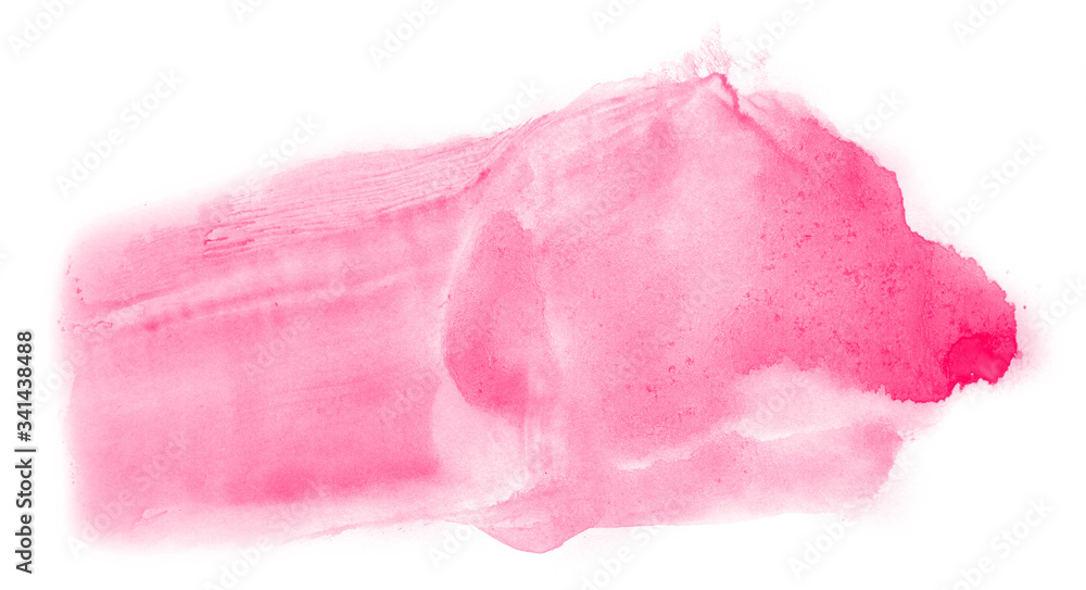 Abstract watercolor background hand-drawn on paper. Volumetric smoke elements. Pink color. For design, web, card, text, decoration, surfaces. Abstract watercolor background hand-drawn on paper. Volumetric smoke elements. Pink color. For design, web, card, text, decoration, surfaces.
