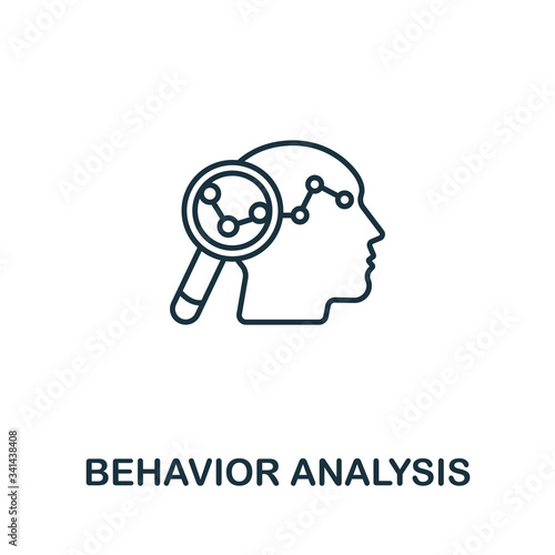 Behavior Analysis icon from artificial intelligence collection. Simple line Behavior Analysis icon for templates, web design and infographics