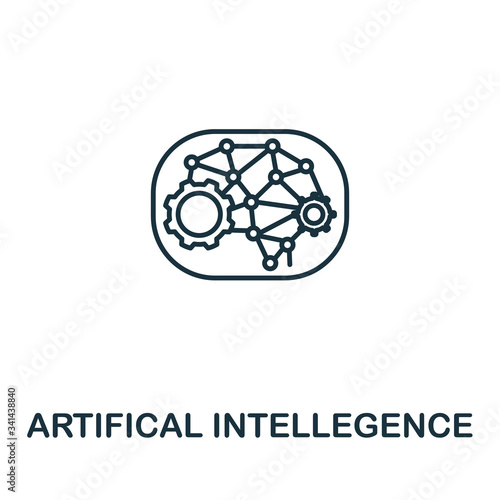 Artificial Intelligence icon. Simple line element Artificial Intelligence symbol for templates, web design and infographics