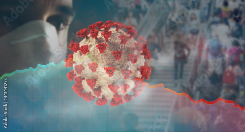 virus face protection young...